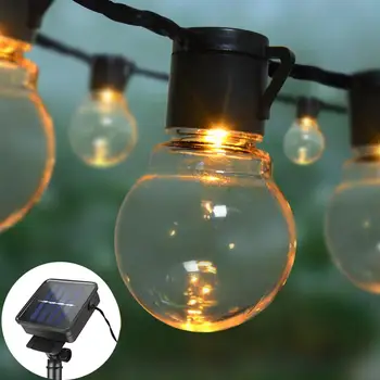 

5M 20 Bulbs led lamp Modern Waterproof Party Holiday Outdoor Decoration Stairs Garden Lights Lighting Night Solar Light Bulb