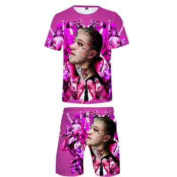 

2020 New Fashion Cool lil peep t shirt suit Casual Harajuku T-shirt suit Men breathable short two-piece short T-shirt + shorts