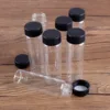 5pcs 50ml 30*100mm Glass Jars with Black Plastic Caps Glass bottle Spice Jars Potion bottles Glass Vials For DIY Craft 3