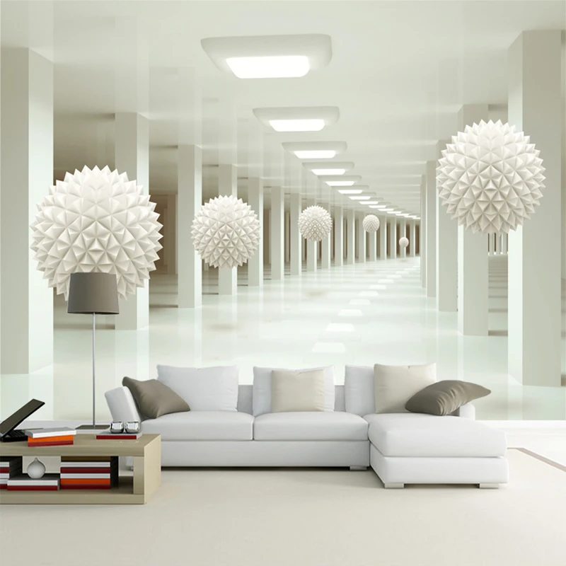 Custom-Wall-Mural-Large-Wall-Painting-Modern-3D-Stereoscopic-Abstract-Art-Space-White-Ball-Living-Room (1)