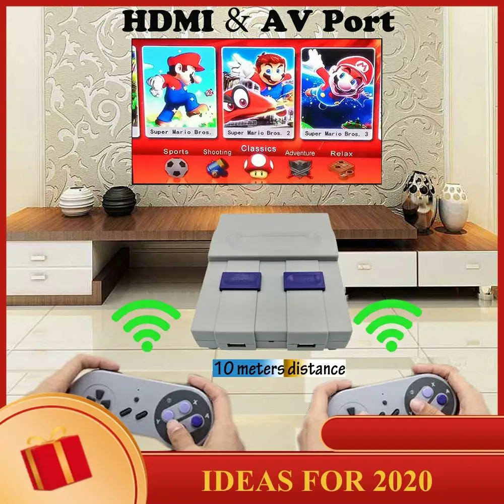 

Mini 8 Bit Retro Mini Super Classic HDMI/AV TV Family Video Game Console with 333/500 Games for Handheld Game Players 2 Gamepads
