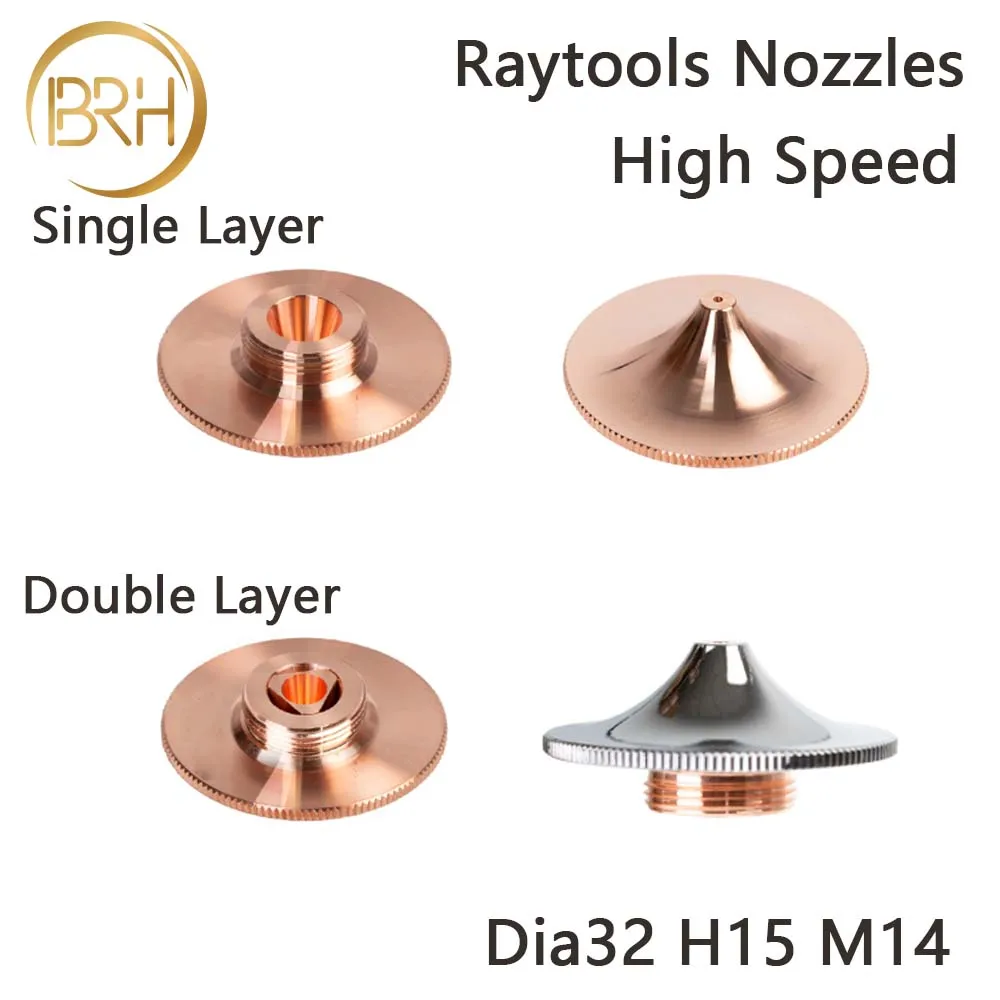 BRH Raytools высокоскоростная Лазерная насадка один двойной Слои Dia.32mm Калибр 1 0 4 мм для волоконный лазер режущая