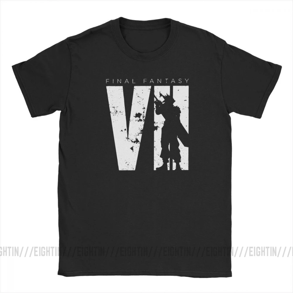 Tanie Mężczyźni final fantasy Squall T Shirt chmura FF7 gra wideo walka Shinra Chocobo 100% bawełna koszulka z krótkim rękawem lato t shirty
