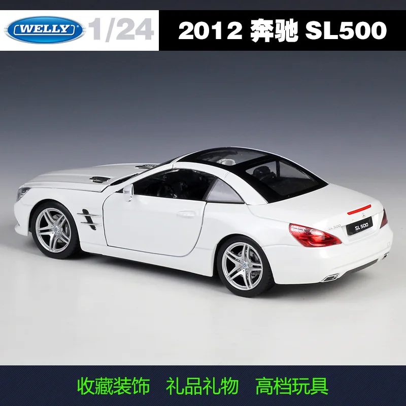 Welly 1 24 Mercedes Benz SL500 alloy car model Diecasts Toy Vehicles Collect gifts Non remote 4