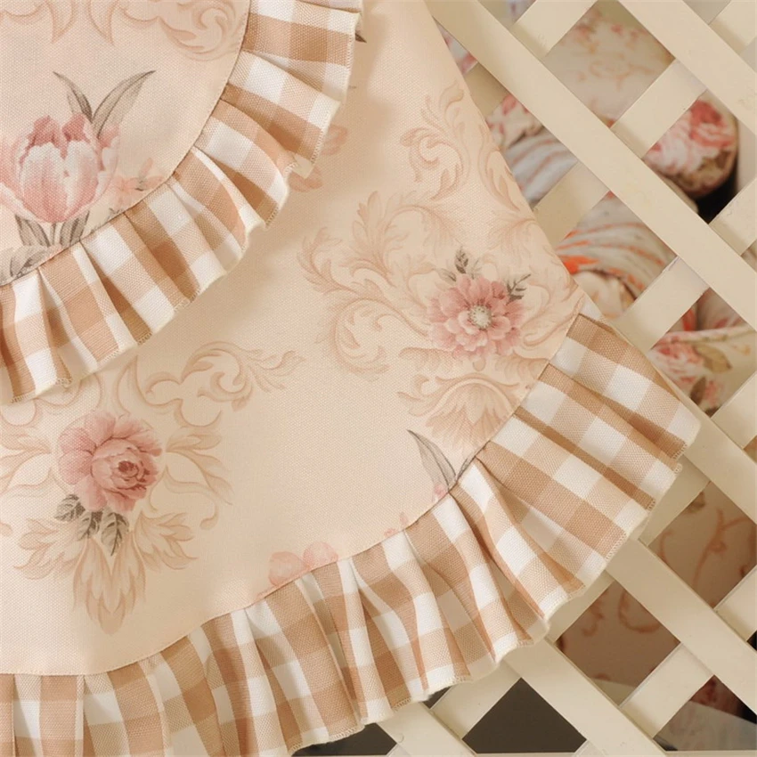 Flower aprons for woman with pocket multi-use polyester cleaning apron Commercial Hotel Home Bib delantal cocina kitchen apron