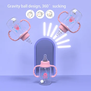 

Safe Baby Bottles For Newborns Straw Drinking Feeding Bottles Drinking Cup For Children Cute Animal Milk Bottle Water Bottle Kid