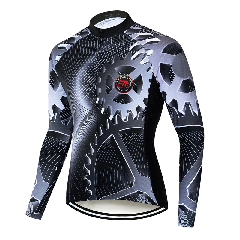 Winter Thermal Fleece Cycling Clothing Sets Men Road Bike Clothes Kit Bicycle Jersey Triathlon Suit Mtb Uniform Jacket Wear - Цвет: Only Tops 05