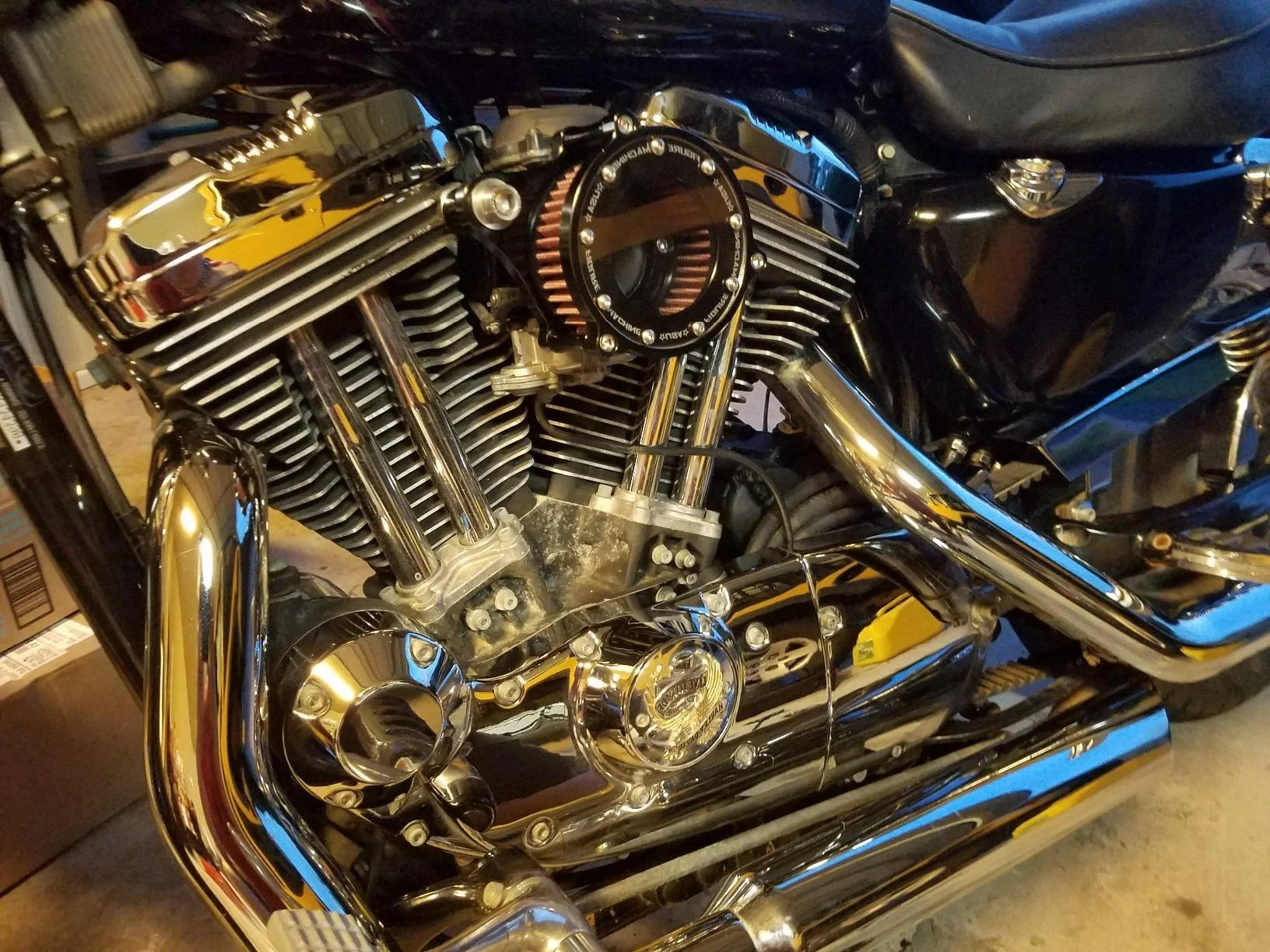 Воздухозаборник Системы фильтр для Harley Davidson Sportster XL883 XL883N XL883R XL883P XL1200 XL1200L XL1200X 480 железо 883 2004