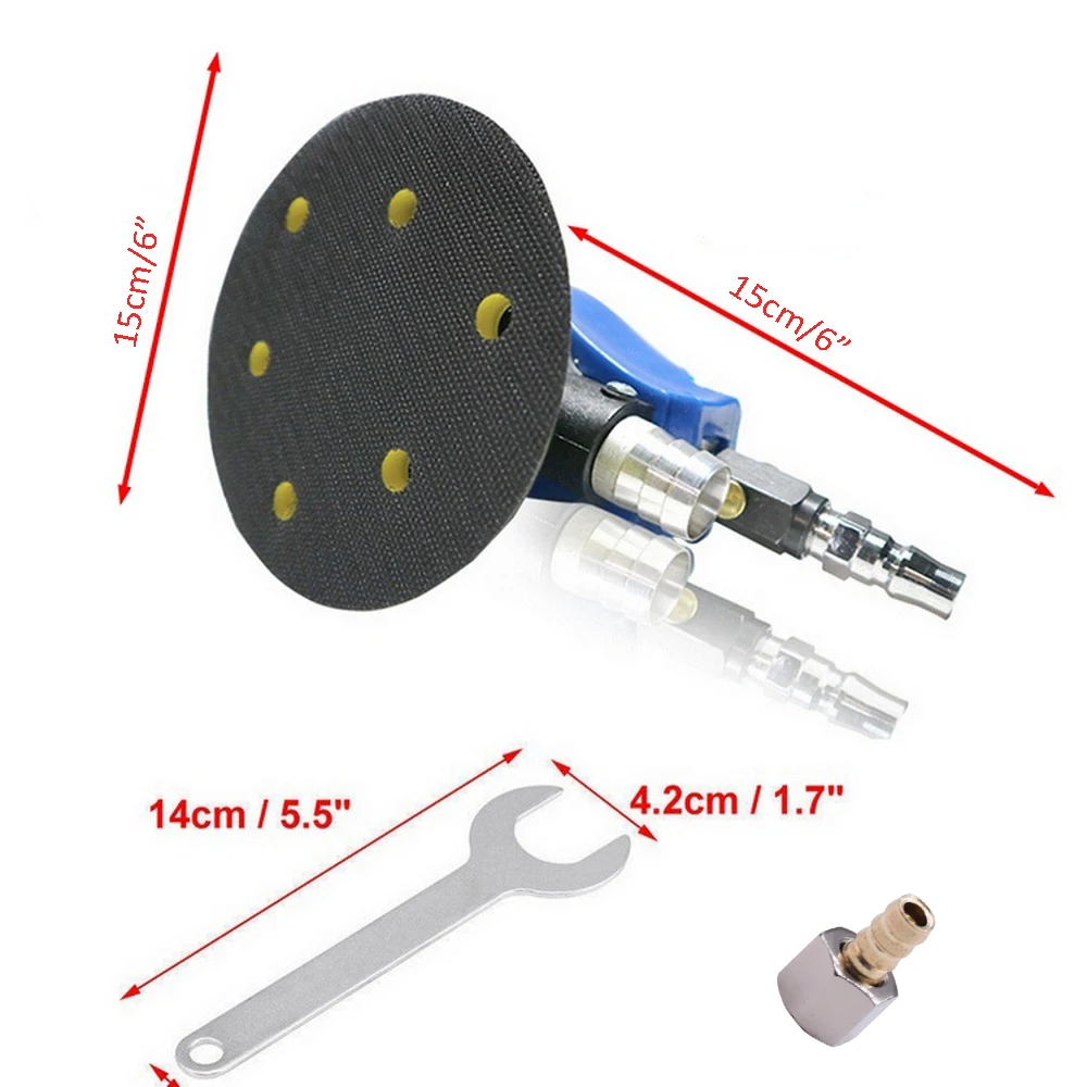 6 дюймов, 10000 об/мин, Двойное действие, пневматическая шлифовальная машина, инструмент для ухода за краской автомобиля, полировальная машина, Электрический деревообрабатывающий шлифовальный станок, полировщик