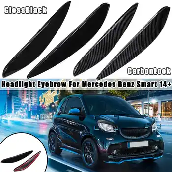 

Car Headlight Eyebrow Eyelids ABS Stickers Trim Cover for Mercedes for benz Smart 2014 2015 2016 2017 2018 2019 2020+ Car stylin