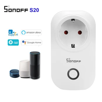

5Pcs SONOFF S20 Wifi Wireless Remote Control Socket Charging Adapter Smart Home Power Socket Smart Timer for Alexa Google Home