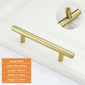 Furniture Handle Cabinet Drawer Knobs Door Handle Pulls Aluminum Alloy 96128160256mm Hole Pitch Kitchen Cupboard Handle