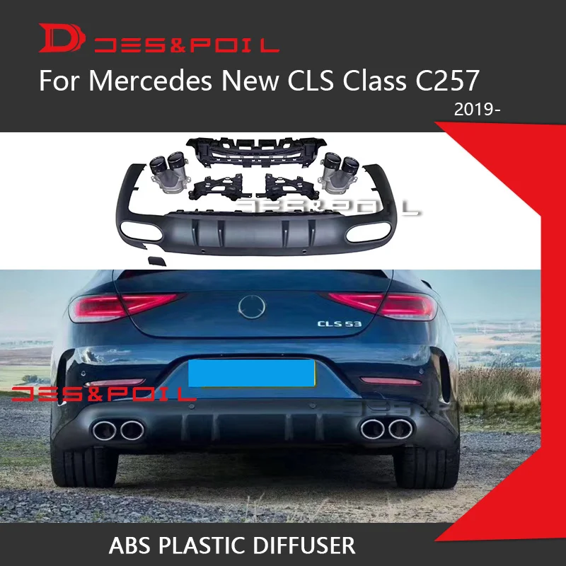 Задний диффузор CLS C257 CLS53 Amg Style для Mercedes Benz CLS300 CLS350 CLS450 2019|Обвесы| |