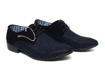 

Style SexeMara Fashion British White Blue Nubuck Leather Men Oxfords Shoes Business Men Wedding Party Shoes Men Dress Shoes