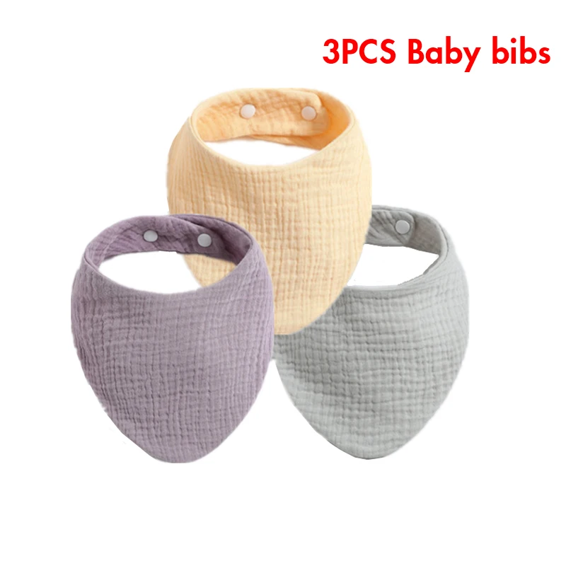 5Pcs/Lot Baby Bandana Soft Comfortable 100% Organic CottonFor Boys &Girls Infant Adjustable Snaps Saliva Baby Bibs Baby Gift best Baby Accessories Baby Accessories