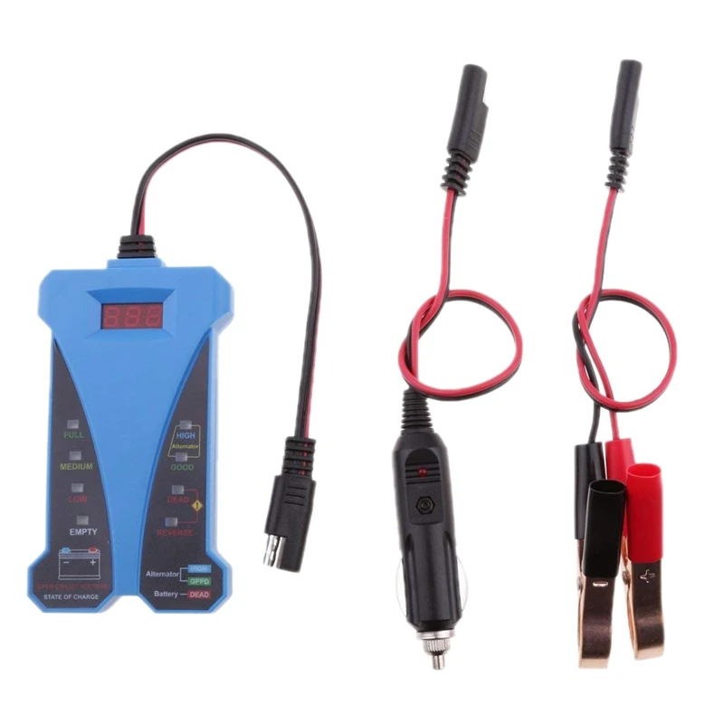 12V DC LED Digital Battery Tester with cigarette lighter plug for truck car