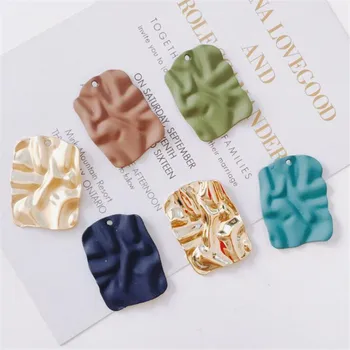 

6pcs/lot Irregular wave shape Alloy spray paint Charms Connectors for Earring Pendant Accessories diy Handmade jewelry making