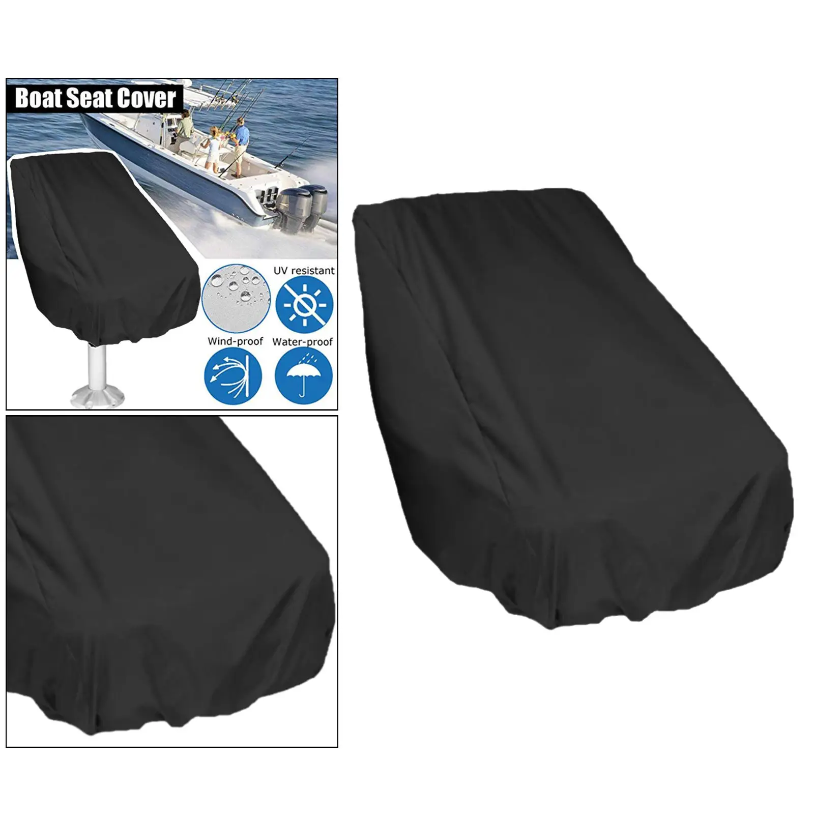 Boat Seat Cover Outdoor Foldable Ship Fishing Waterproof Dust Helmsman Captain Chair UV Resistant Yacht Furniture Protection boat cover fishing boat cover chair seat cover