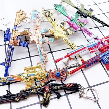 

PUBG Keychain M416 AKM SCAR AK47 M24 Kar98k Backpack Armor Helmet Pan Flare Gun Keyring Key Chain Keyring Army Jewelry Wholesale