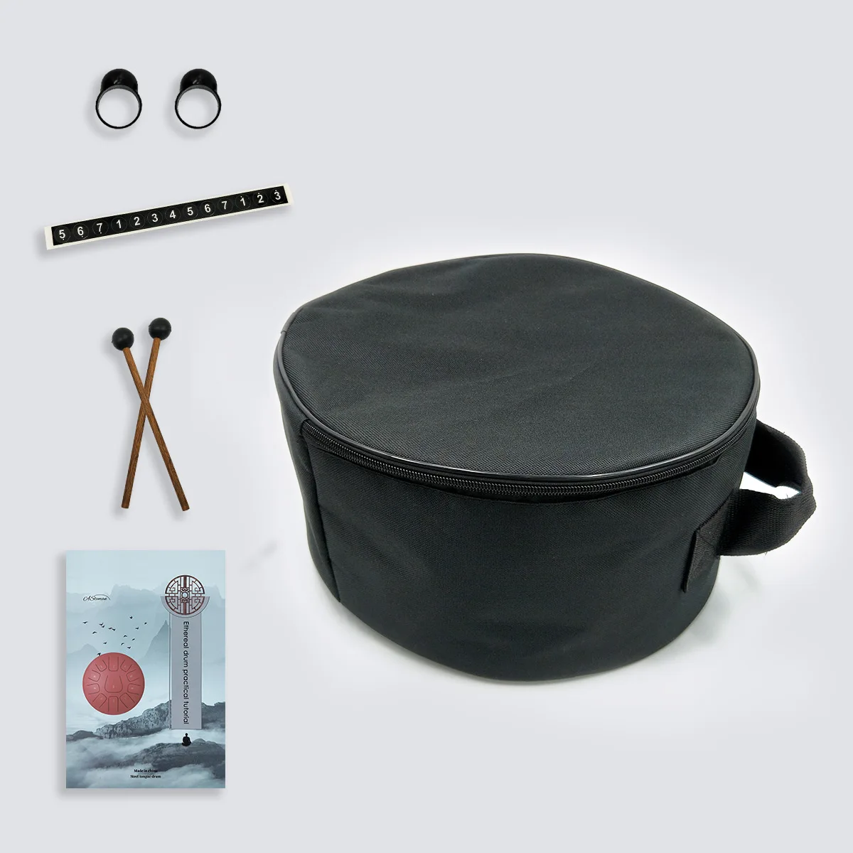 AS TEMAN TANK DRUM HANDPAN INSTRUMENT C MINOR STARRY SKY SERIES BLACK STEEL TONGUE DRUM WITH GIFT SUITABLE IN US