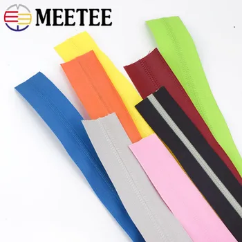 

Meetee 2meter 3# 5# Nylon Coil Waterproof Zipper Color Coded Reverse Zip with Slider DIY Garment Outdoor Bags Sewing Accessories