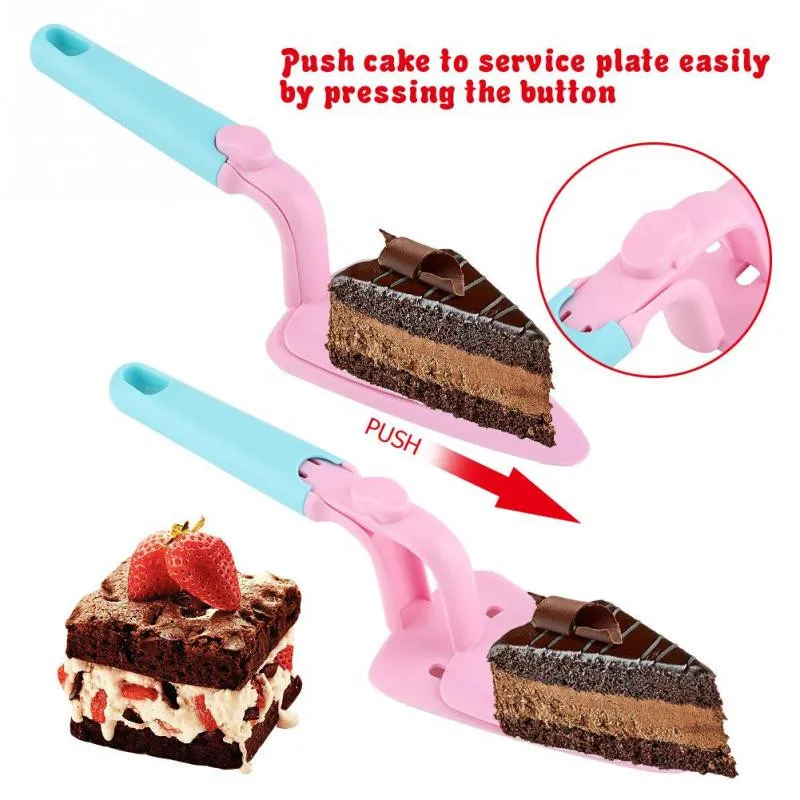 

Cake Shovel 2 Colors Multifunctional Food Grade Plastic Cake Server Easy Push Pie Pizza Shovel Kitchen Gadgets