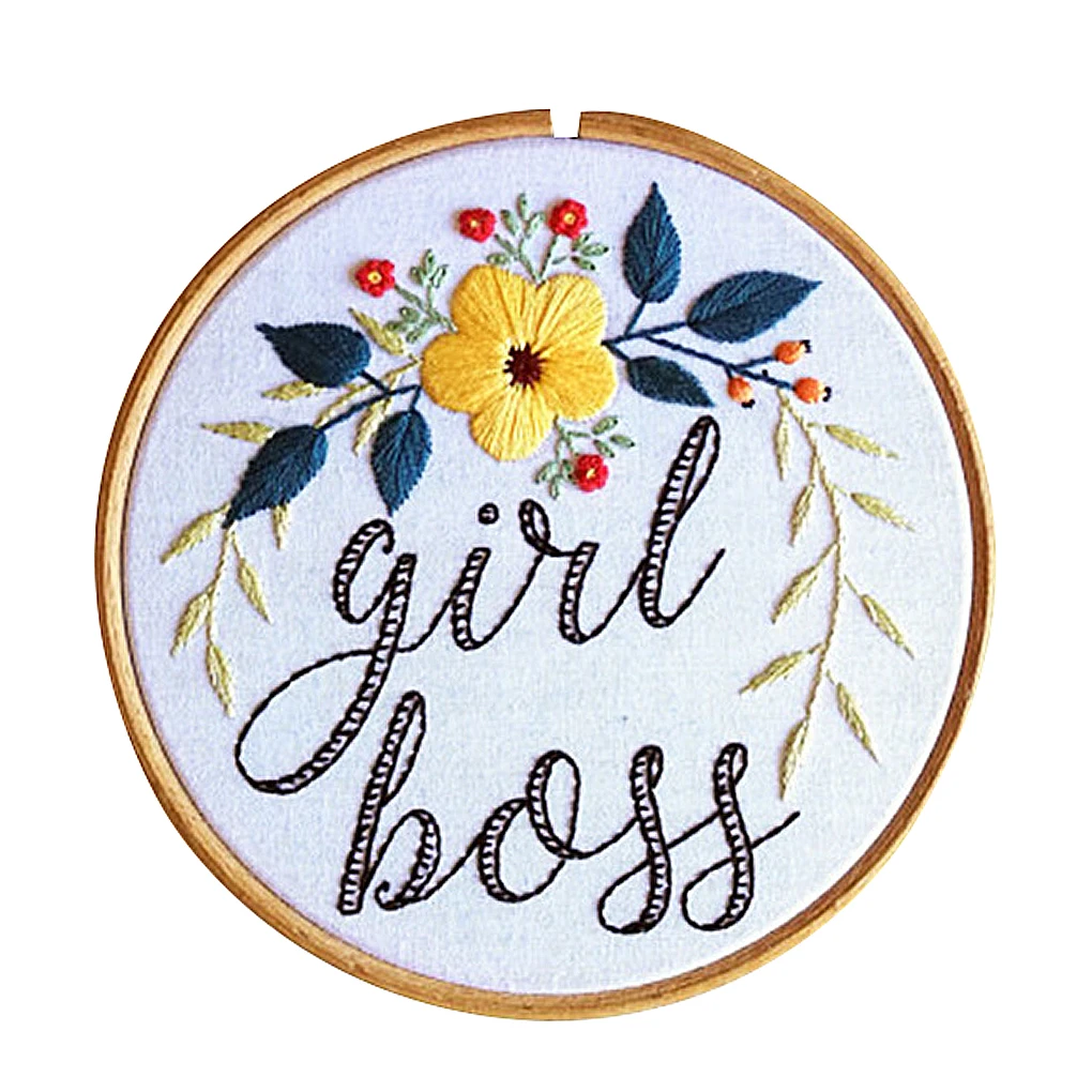 NO.4 Three Dimensional Flower DIY Cloth Embroidery Kit Beginner Gift Floral Needlework Home Decoration Cross Stitch - Цвет: NO.4