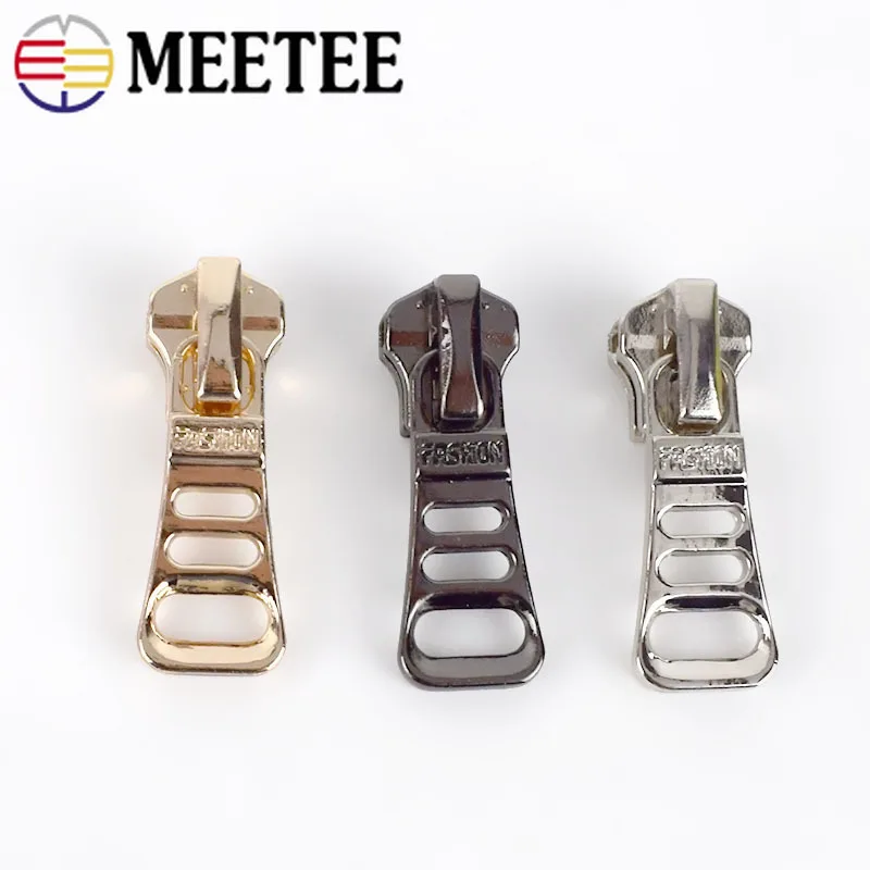 Meetee 10 шт. модные Авто блокировки молнии слайдеры для металлических молний 5 # Zip Head