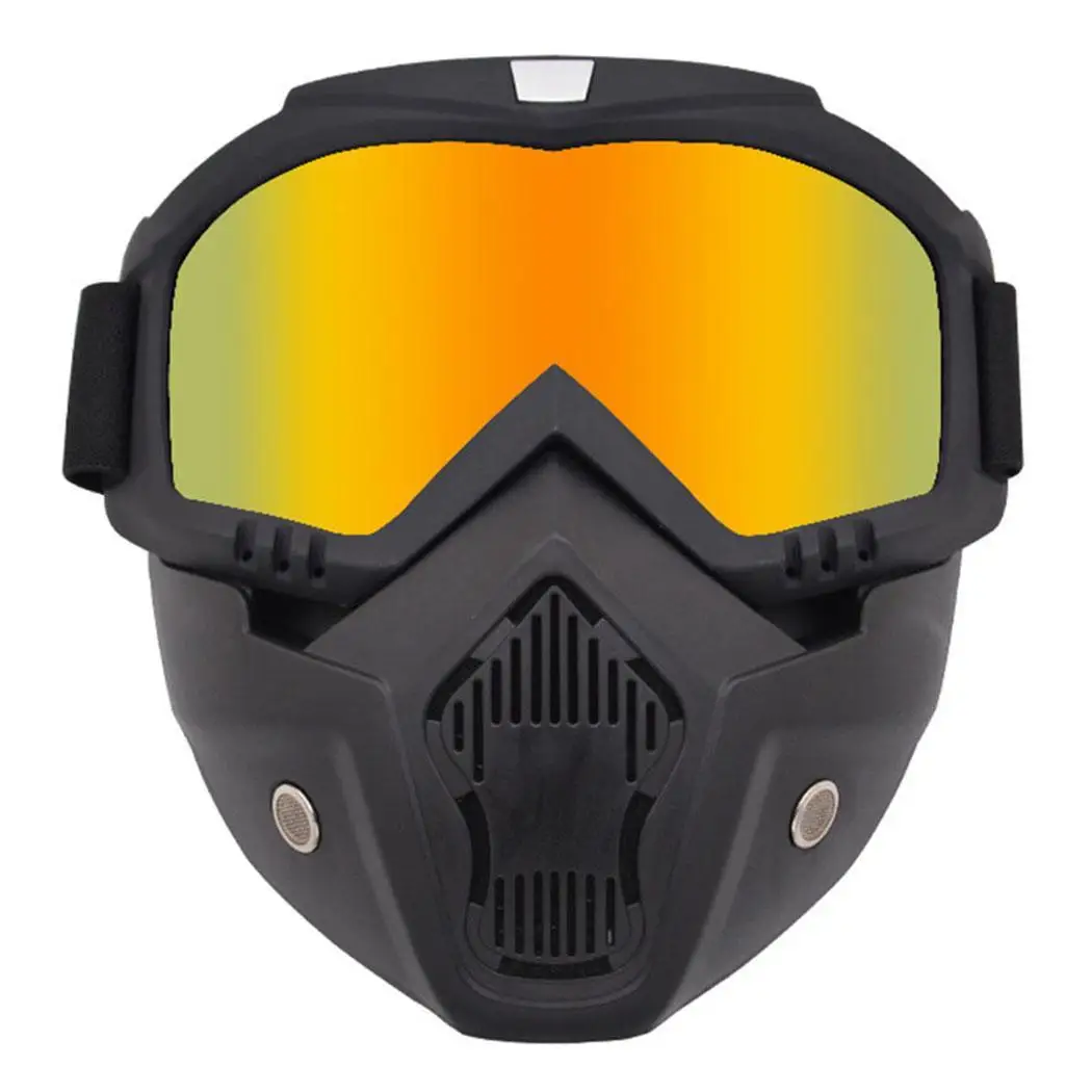 Unisex Practical Windproof Rainproof Mask Ski TPU Goggles Motorcycle Riding Outdoor Sport, With Goggles PC - Color: 6