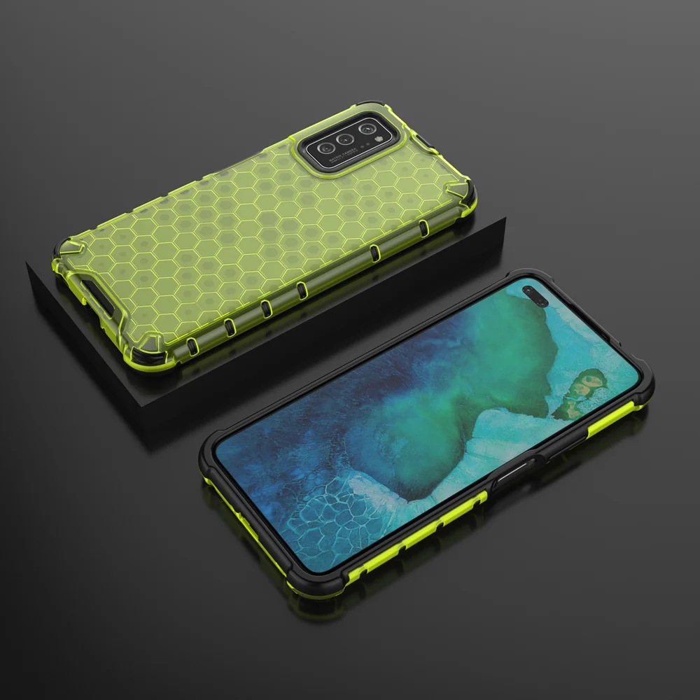 Защитный чехол для huawei V30 Pro с Сотами из гибридного материала на основе ТПУ и ПК