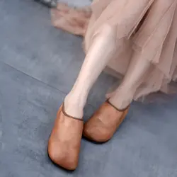 Artmu/Новинка 2019 года; оригинальная Женская обувь в стиле ретро на плоской подошве с глубоким носком; повседневная обувь из натуральной кожи