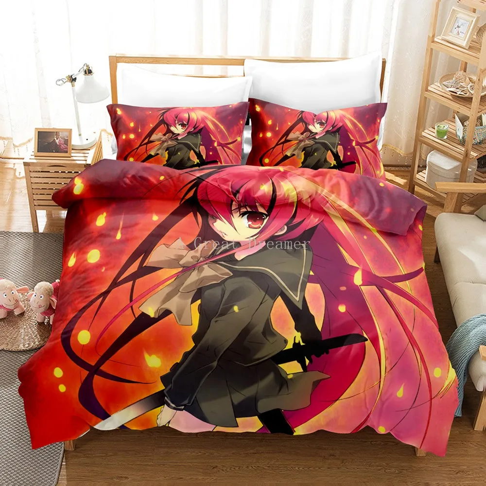 vintage Bedding Sets Design Bedding Set Shakugan No Shana Duvet Covers Cartoon Cute Girls Comforter Bed Cover Set Full Size Home Bedspread king size bed sheets