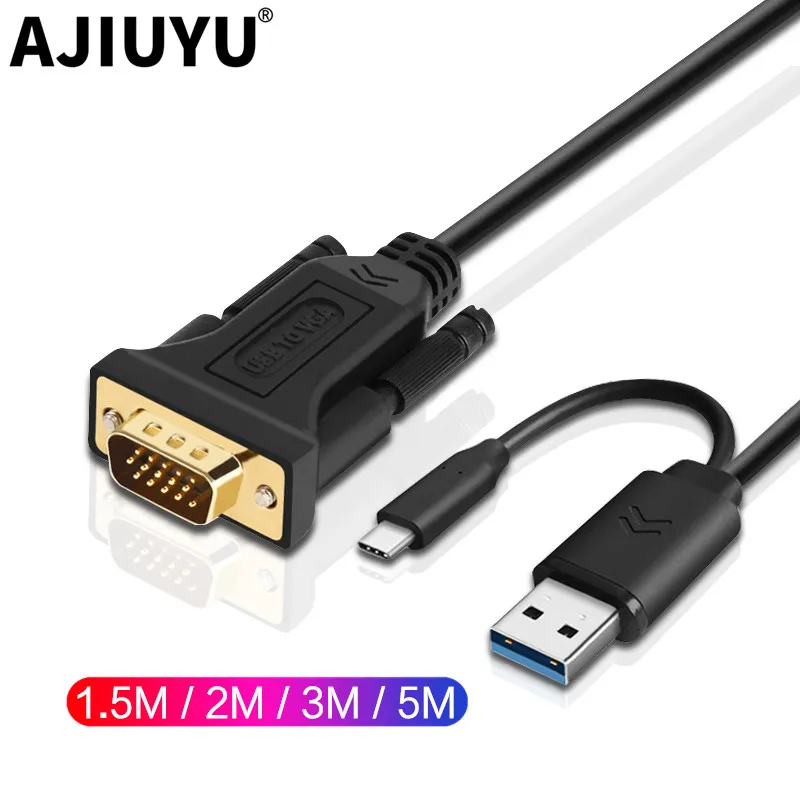 Адаптер AJIUYU USB 3 0 в VGA кабель передачи данных C Type-c внешняя карта видео