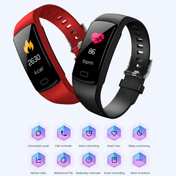

Y9 0.96inch Color Screen Smart Bracelet Men Women Fitness Tracker Pressure Measurement Heart Rate Monitor Colck Smart Watch