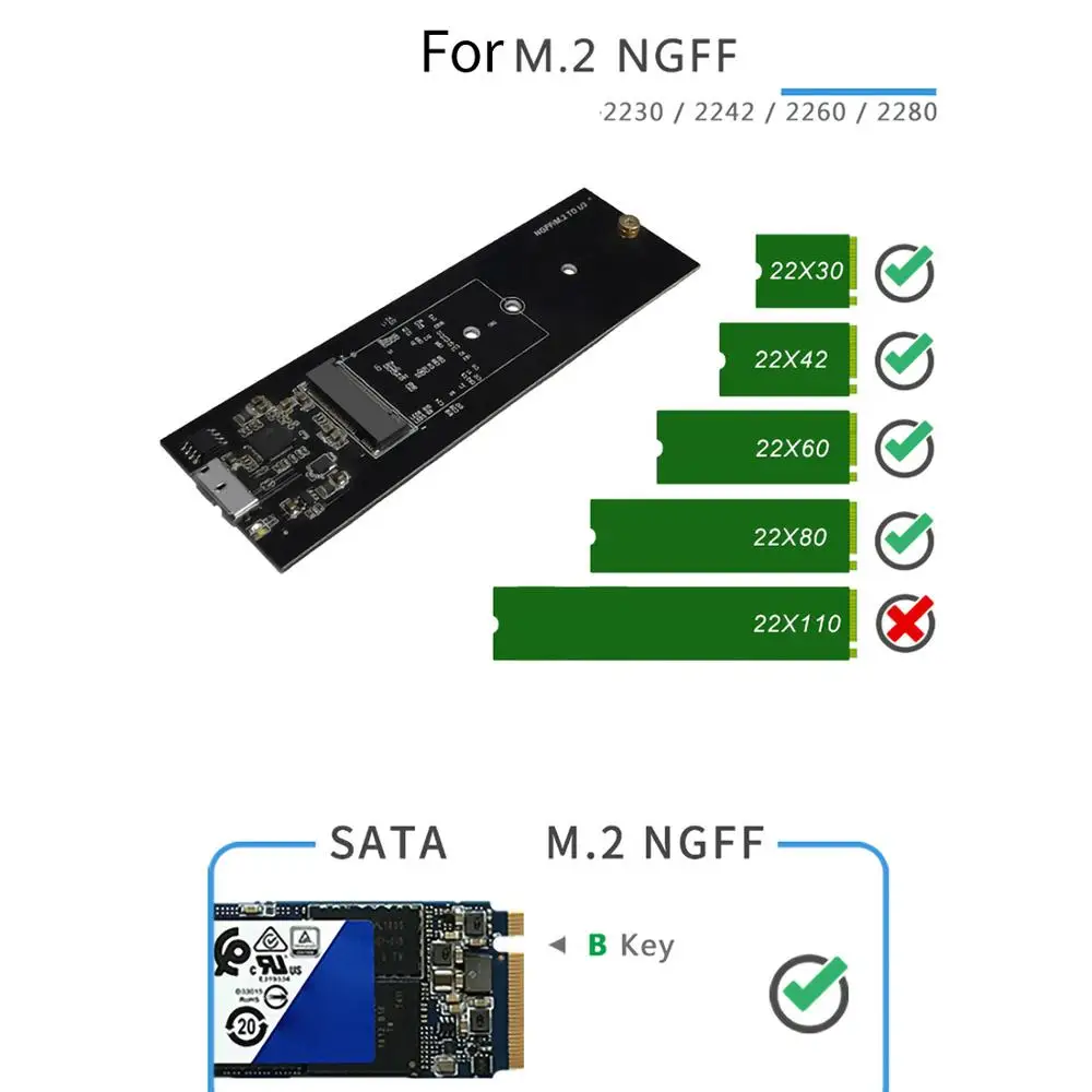 USB3.1 type-C к M.2 M ключ NVMe PCI-E 10 Гбит/с SSD Box/type C M2 NGFF SATA B Ключ 6 Гбит/с HDD корпус чехол 2 кабеля поддержка ТБ