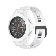 

SGW4 Sport Strap for Samsung Galaxy Watch4 Classic 40 44mm Band TPU Watch Band with Protective Case for Watch4 Classic 42 46mm