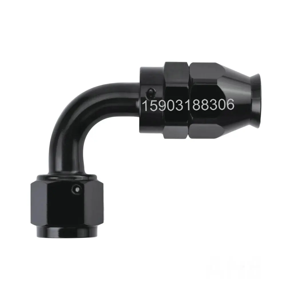 

AN6 90 Degree PTFE Teflon Fuel Hose AN Fitting elbow Aluminum Adapter