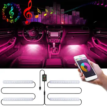 

Automobile LED Interior Light Strip Vehicle Voice Control 48LED Music Rhythm Easy To Install Wholesale Quick delivery