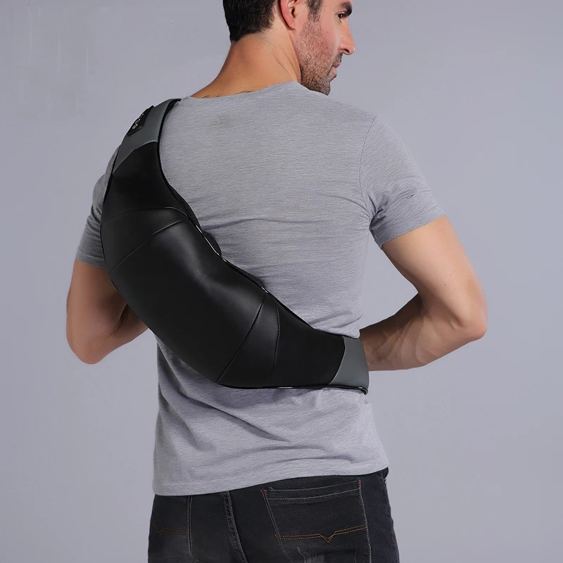 HUIFAN массажер для спины ручной ремень шиацу массажер для плеч для мышц ручной глубокий тканевый