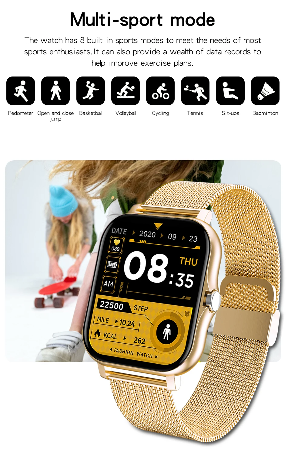 For Xiaomi Samsung Android Phone Reloj Inteligente Mujer Custom Dial Smart watch Women Bluetooth Call 2021 Smart Watch Men +Box