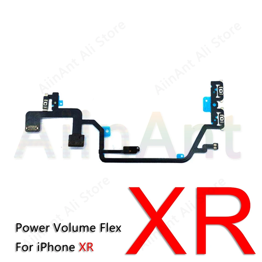 Шлейф питания для iPhone X Xs Max XR 6 6s 7 8 Plus кнопка отключения звука гибкий кабель для замены металла - Цвет: For iPhone XR