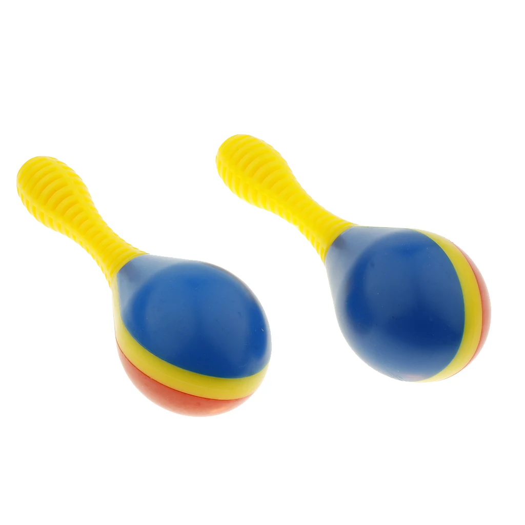 2pcs Plastic Maraca Sand Hammer Egg Shakers Percussion Instrument Gift Hand Shaker for Early Childhood Educational Toys