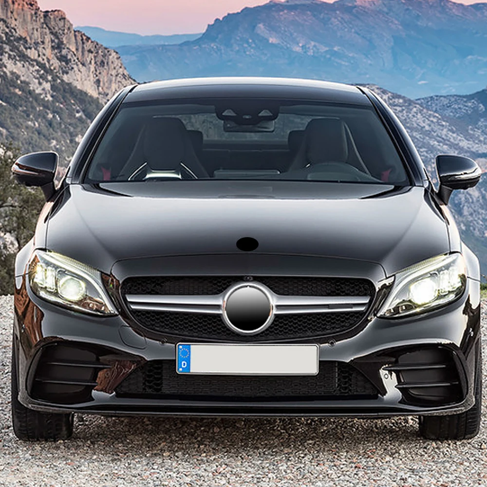 Передняя решетка для автомобиля для Mercedes Benz W205, автомобильная глянцевая черная решетка в спортивном стиле, Решетка переднего бампера, накладка