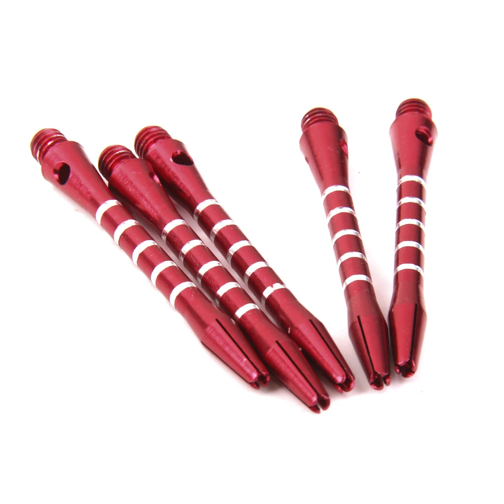 5pcs Re-grooved Anodised Aluminum Dart Shaft Indoor Game Darts Accessories 55mm 2 Inch Random