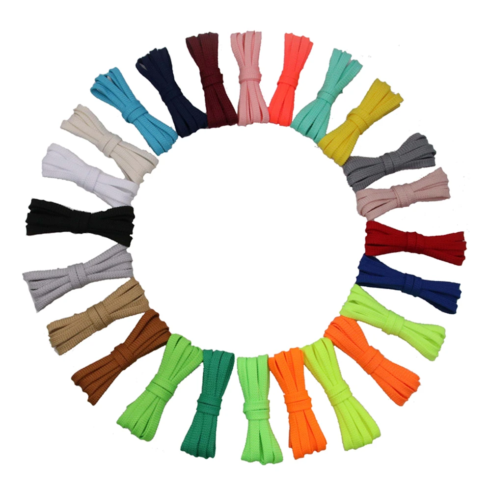 

Coolstring 0.7cm Polyester Unisex Sneakers Flat Shoelaces 2020 Summer Male Female Canvas Fabric Shoe Fluorescent Ropes 