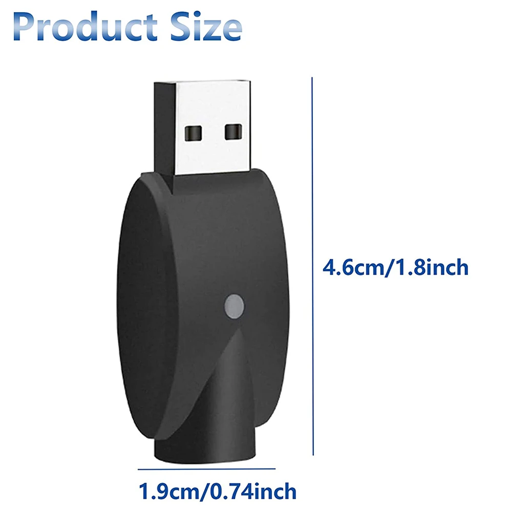 Smart Charger With Overcharge Protection Compatible For USB Charging Portable Adapter 510 Interface LED Indicator Rotary Lamp