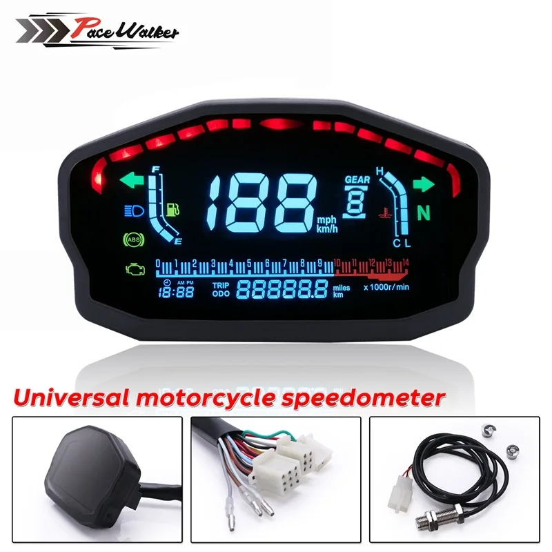 Мотоцикл luo ba модификация автомобиля цветной экран ЖК-метров скорость регулируется 1-6 файл вращающаяся скорость температура воды масляный датчик