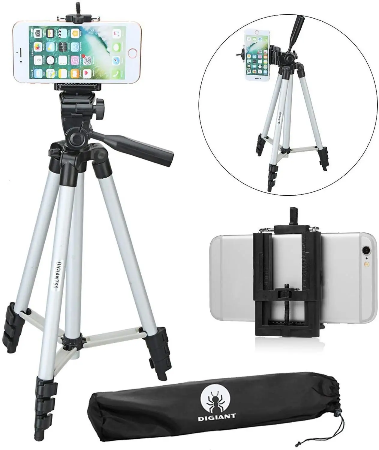 

Protable Adjustable Phone Camera Tripod Flexible Stand Mount Holder Clip Set Universal Tripods for Phone for iphone Samsung Z2