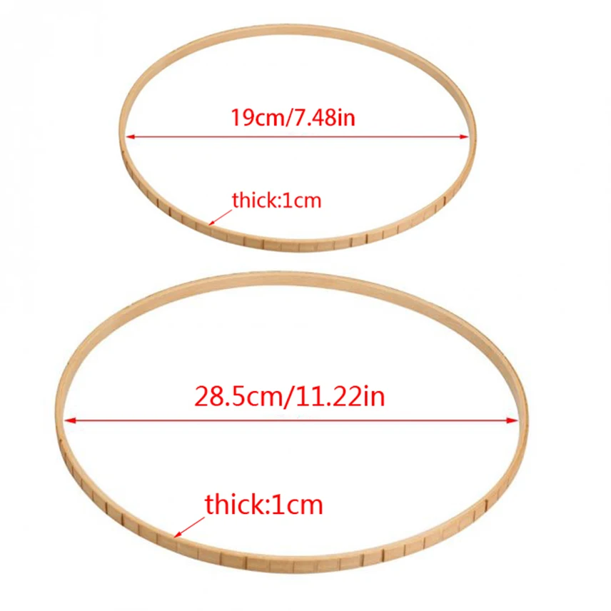 Round Wooden Compilation Machine Circular Needles DIY Wall Hangings Dreamcatcher Making Needlework Tools Weaving Loom