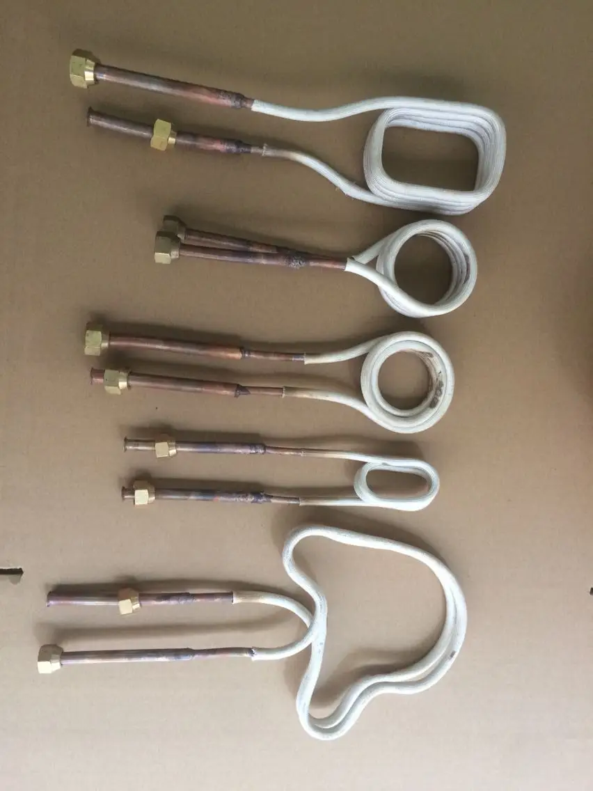 High Frequency Machine Induction Heating Ring Drilling Gear Turning Tool Heating Ring Plane Coil Copper Tube Coil Induct